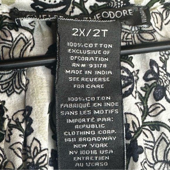 Chelsea & Theodore Floral Cotton Dress Woman’s 2X‎ - Picture 6 of 9